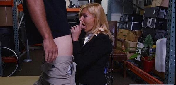  Blonde MILF Pawnshop owners cock and fucks for extra money